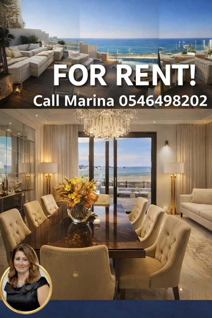 להשכרה בהזדמנות נדירה: מגורים בקו ראשון לים בנתניה