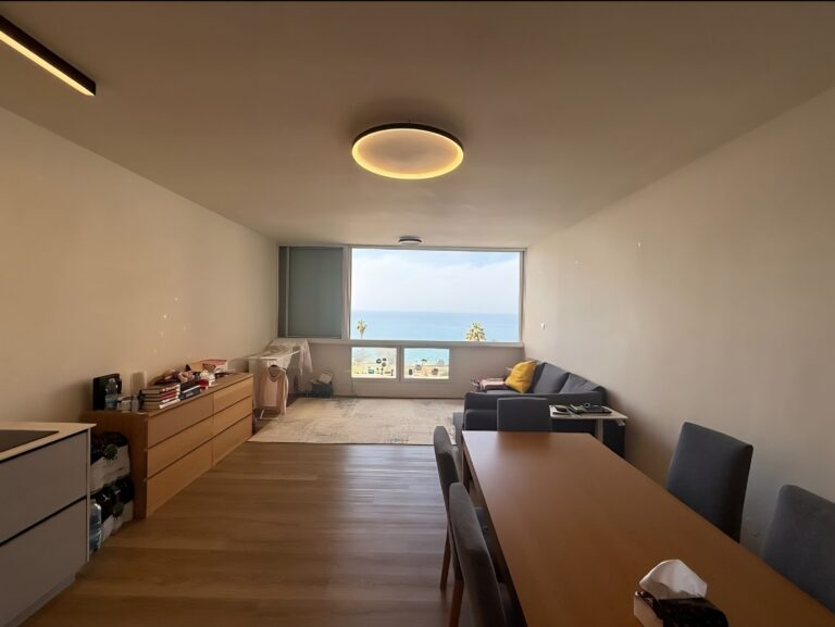 Modern living room with panoramic sea view, Nitza Boulevard Netanya
