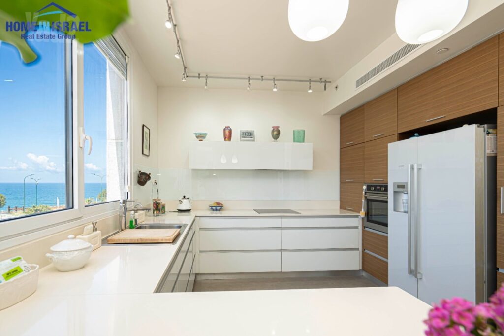 Modern luxury kitchen and open layout apartment in Netanya