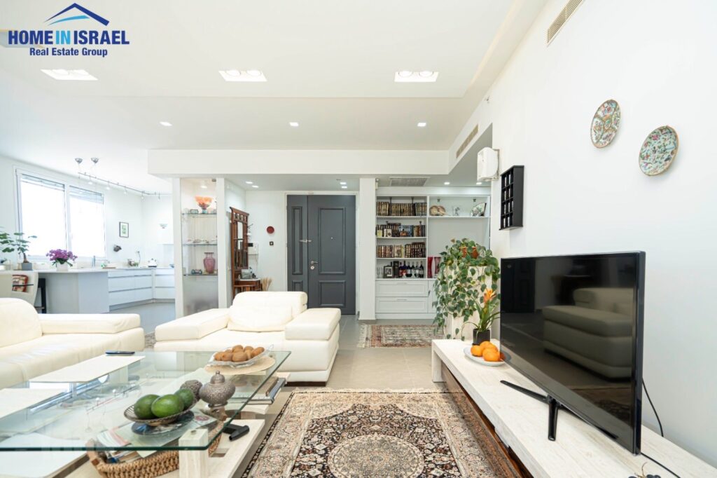 Spacious bright living room in Horizon Briga South Beach Netanya